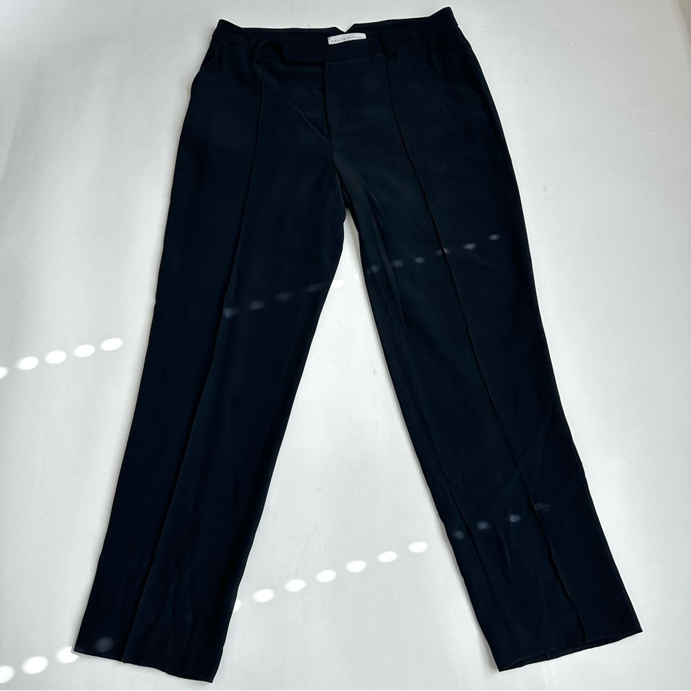 Nellie Partow Black Seamed Dress Pants Trousers 8